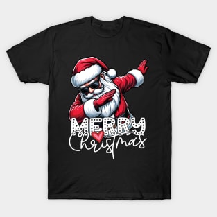 Merry Christmas Holiday Cool Santa Dabbing T-Shirt